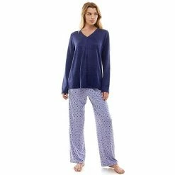 Women's Croft & Barrow® Whisperluxe Long Sleeve Pajama Top Heather Pink