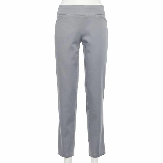 Women's Croft & Barrow® Effortless Stretch Pull-On Straight Pants Black Grey Plaid - Image 12