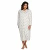 Plus Size Croft & Barrow® Long Sleeve Nightgown Green Floral