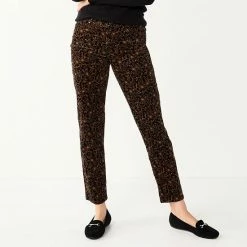 Women's Croft & Barrow® Straight-Leg Corduroy Pants Maple Chili
