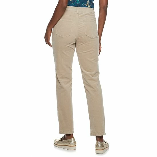 Women's Croft & Barrow® Straight-Leg Corduroy Pants Maple Chili - Image 2