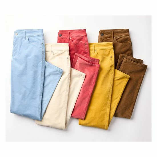 Women's Croft & Barrow® Straight-Leg Corduroy Pants Maple Chili - Image 3