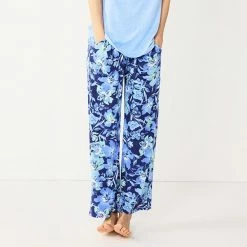 Women's Croft & Barrow® Whisperluxe Pajama Pants Blue Floral