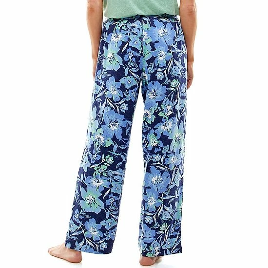 Women's Croft & Barrow® Whisperluxe Pajama Pants Blue Floral - Image 2