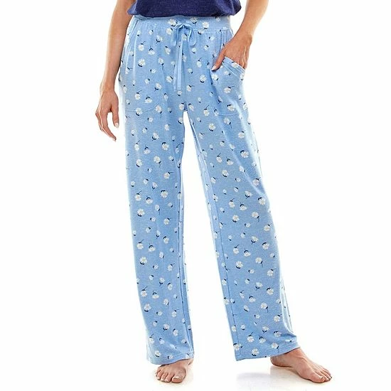Women's Croft & Barrow® Whisperluxe Pajama Pants Blue Floral - Image 6