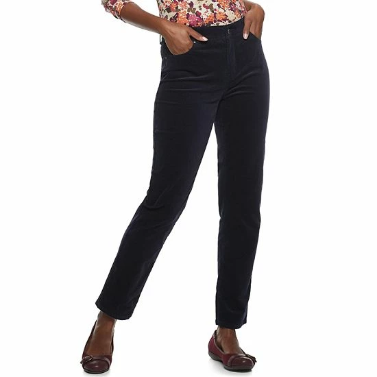 Women's Croft & Barrow® Straight-Leg Corduroy Pants Maple Chili - Image 6