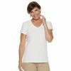 Women's Croft & Barrow® Essential V-Neck Tee Light Blue Pineapple