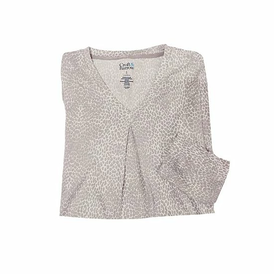 Women's Croft & Barrow® Whisperluxe Long Sleeve Sleepshirt Hide Print - Image 4