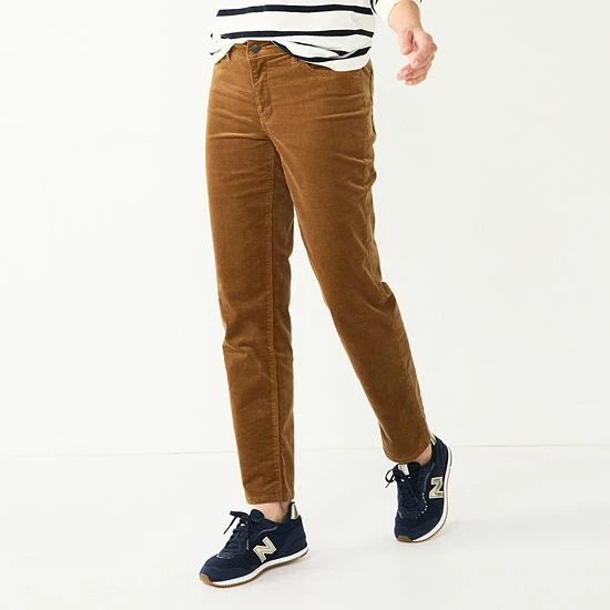 Women's Croft & Barrow® Straight-Leg Corduroy Pants Maple Chili - Image 9