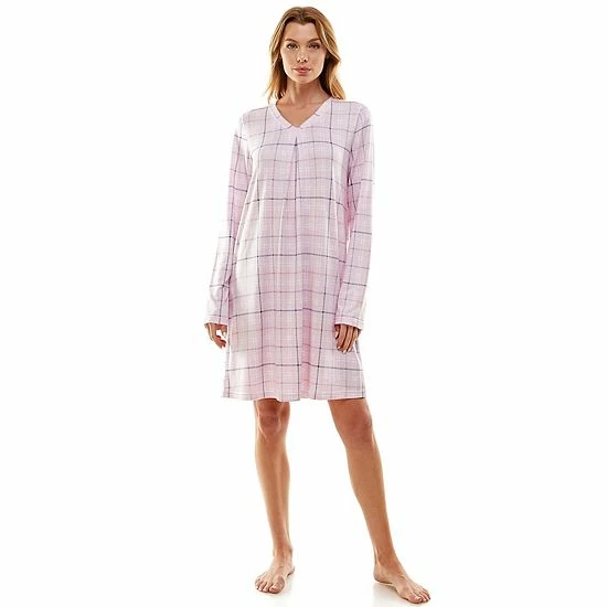 Women's Croft & Barrow® Whisperluxe Long Sleeve Sleepshirt Hide Print - Image 7