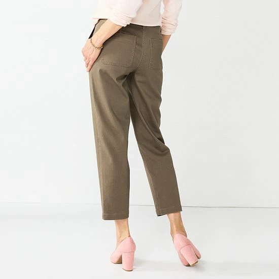 Women's Croft & Barrow® Utility Ankle Pants Khaki - Image 2