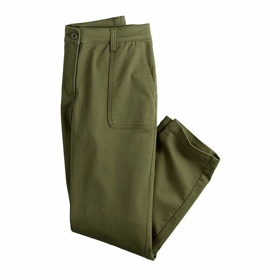 Women's Croft & Barrow® Utility Ankle Pants Khaki - Image 3