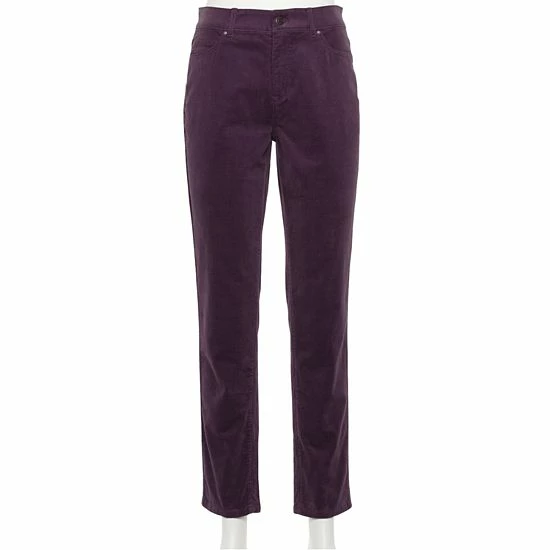 Women's Croft & Barrow® Straight-Leg Corduroy Pants Maple Chili - Image 11