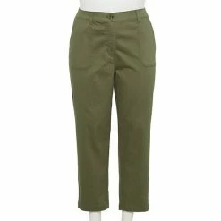 Plus Size Croft & Barrow® Utility Ankle Pants Morel