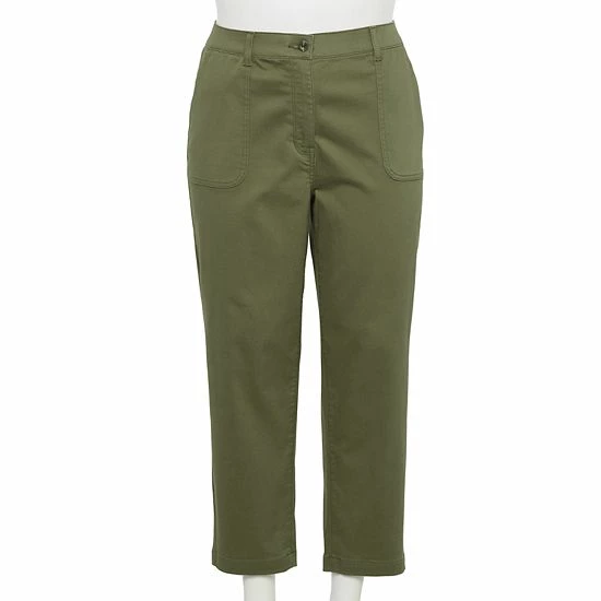 Plus Size Croft & Barrow® Utility Ankle Pants Morel
