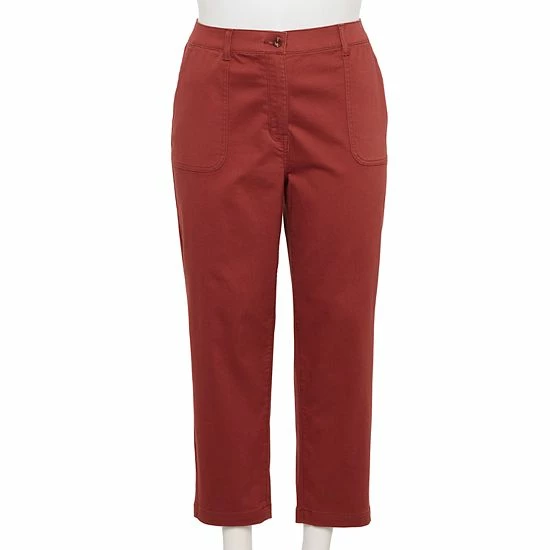 Plus Size Croft & Barrow® Utility Ankle Pants Morel - Image 4