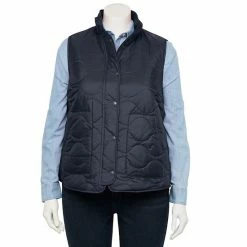 Plus Size Croft & Barrow® Quilted Vest Navy -Croft & BarrowSales unnamed file 1444