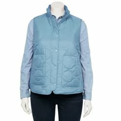 Plus Size Croft & Barrow® Quilted Vest Navy -Croft & BarrowSales unnamed file 1448