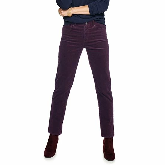 Women's Croft & Barrow® Straight-Leg Corduroy Pants Maple Chili - Image 17