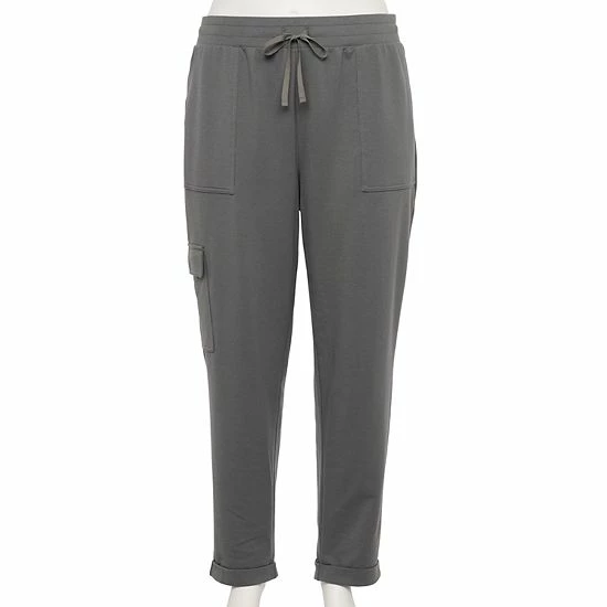 Plus Size Croft & Barrow® Easy Knit Utility Pants Olive - Image 6