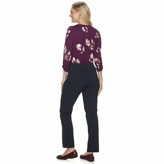 Women's Croft & Barrow® Millennium Tummy Control Pull-On Pants Heather Grey - Image 2