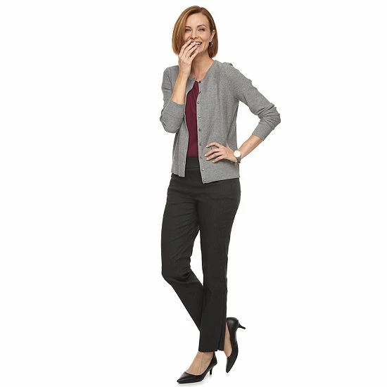 Women's Croft & Barrow® Millennium Tummy Control Pull-On Pants Heather Grey - Image 7