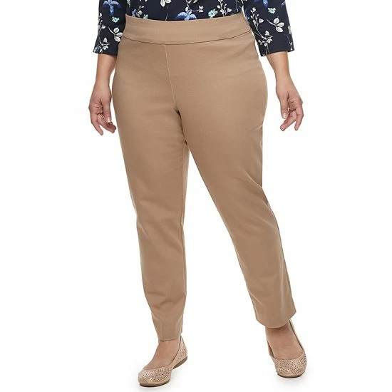 Plus Size Croft & Barrow® Effortless Stretch Pull-On Pants Prosperity Green - Image 4