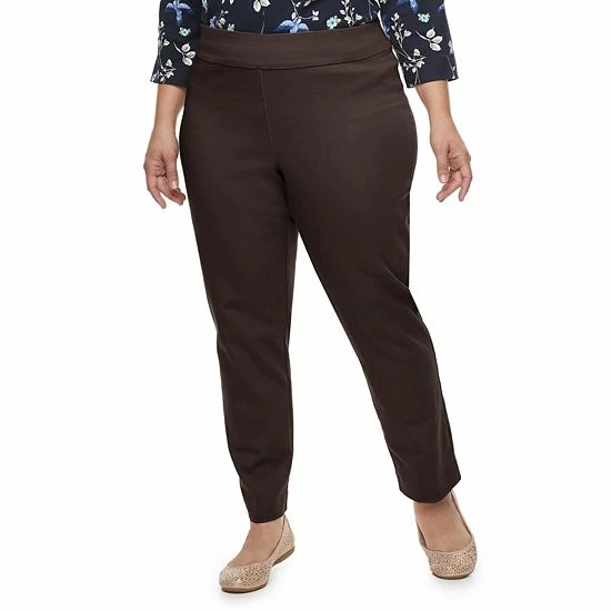 Plus Size Croft & Barrow® Effortless Stretch Pull-On Pants Prosperity Green - Image 7