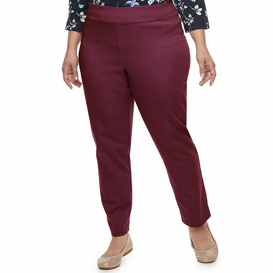 Plus Size Croft & Barrow® Effortless Stretch Pull-On Pants Prosperity Green - Image 9