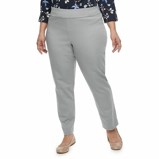 Plus Size Croft & Barrow® Effortless Stretch Pull-On Pants Prosperity Green - Image 10