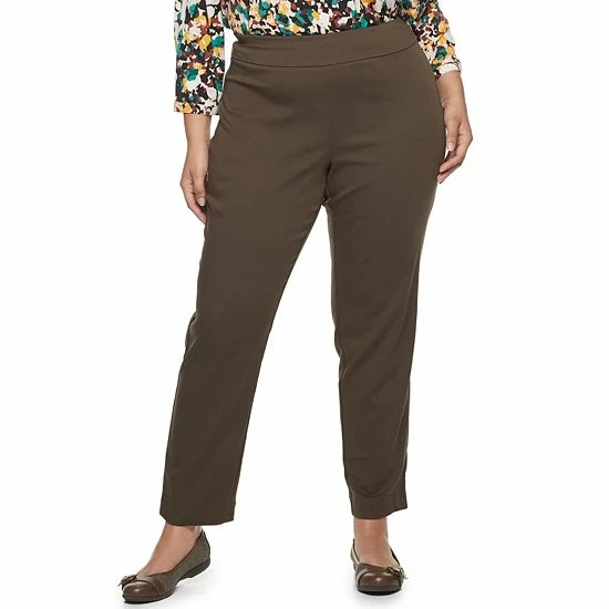 Plus Size Croft & Barrow® Effortless Stretch Pull-On Pants Prosperity Green - Image 16