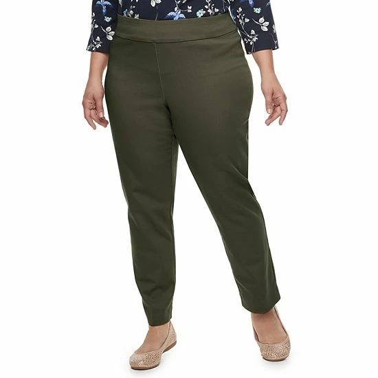 Plus Size Croft & Barrow® Effortless Stretch Pull-On Pants Prosperity Green - Image 17