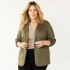 Plus Size Croft & Barrow® Comfort Stretch Blazer Navy