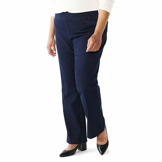 Plus Size Croft & Barrow® Effortless Stretch Pull-On Bootcut Pants Rinse Wash - Image 4