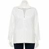 Plus Size Croft & Barrow® Zip-Front Fleece Jacket Berry
