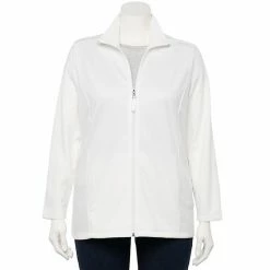 Plus Size Croft & Barrow® Zip-Front Fleece Jacket Berry