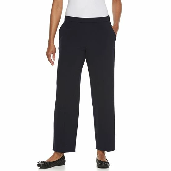 Women's Croft & Barrow® Flat Front Pull-On Pant Black