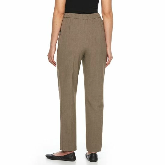 Women's Croft & Barrow® Flat Front Pull-On Pant Black - Image 2