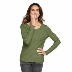 Women's Croft & Barrow® Essential Long Sleeve V-Neck Tee White Stripe -Croft & BarrowSales unnamed file 212