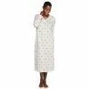 Women's Croft & Barrow® Long Sleeve Nightgown Green Floral