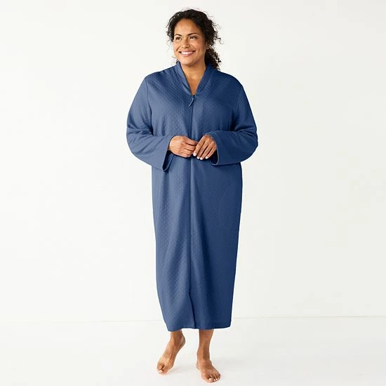 Plus Size Croft & Barrow® Quilted Sleep Lounger Gray Heather