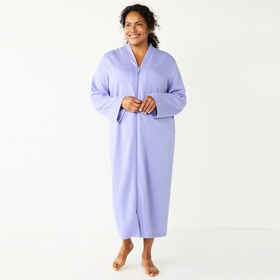 Plus Size Croft & Barrow® Quilted Sleep Lounger Gray Heather - Image 2