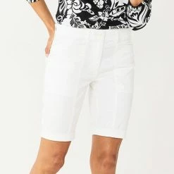 Women's Croft & Barrow® Comfort Waist Chino Shorts Navy