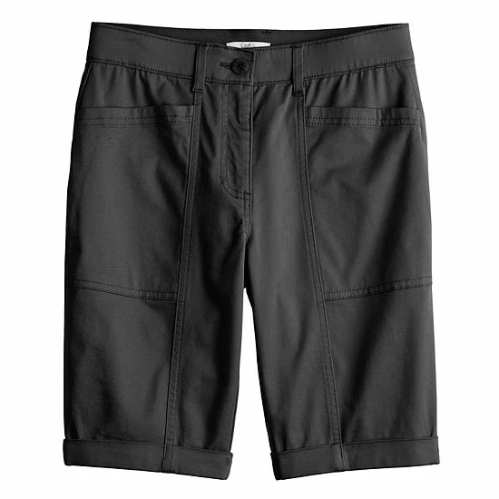 Women's Croft & Barrow® Comfort Waist Chino Shorts Navy - Image 3