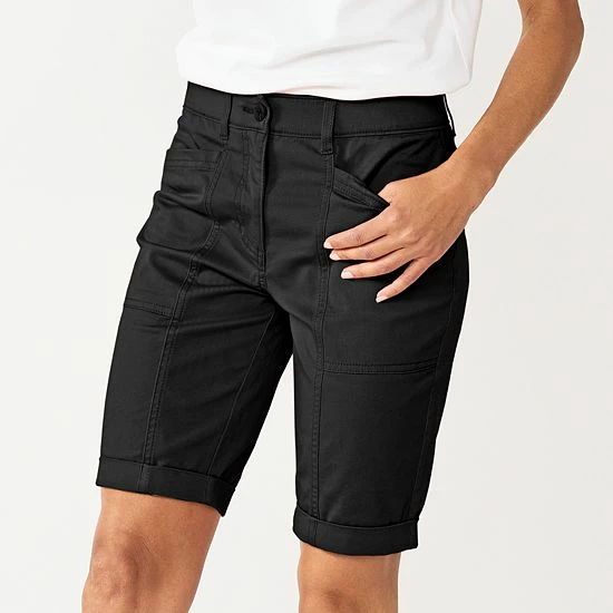 Women's Croft & Barrow® Comfort Waist Chino Shorts Navy - Image 4