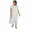 Plus Size Croft & Barrow® Short Sleeve Henley Nightgown Green Butterfly