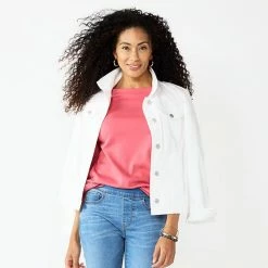 Petite Croft & Barrow® Boatneck Tee Jade