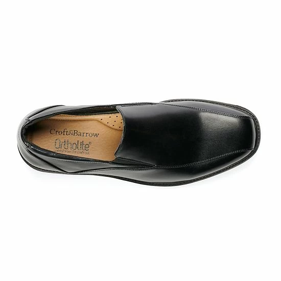 Croft & Barrow® Perry Men's Ortholite Bicycle-Toe Dress Shoes Black - Image 5