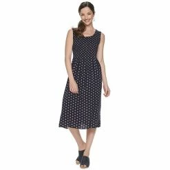 Women's Croft & Barrow® Smocked Swing Midi Dress Purple Paisley -Croft & BarrowSales unnamed file 2474