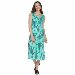 Women's Croft & Barrow® Smocked Swing Midi Dress Purple Paisley -Croft & BarrowSales unnamed file 2481